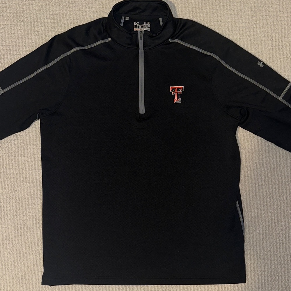 Under Armour Black Quarter-Zip Pullover - Texas Tech